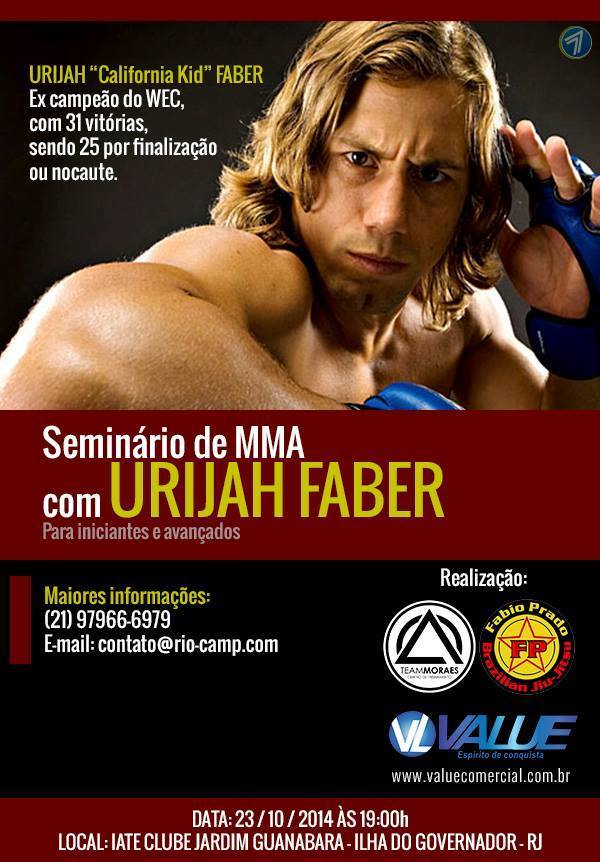 Urijah Faber ministra seminário no Iate Clube Jardim Guanabara