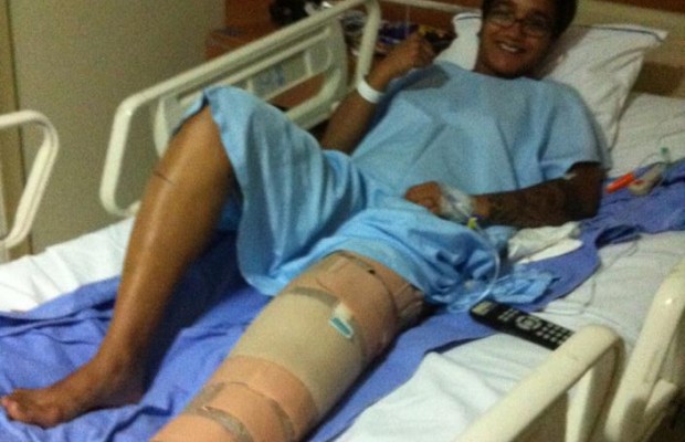 Aline Serio após cirurgia 