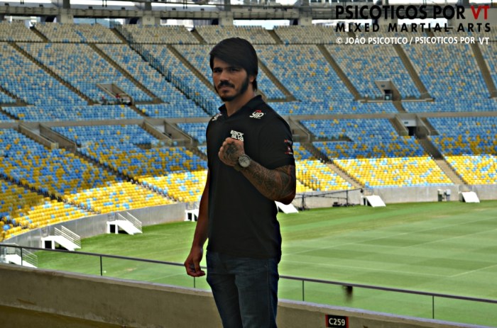 Erick Silva no primeiro UFC Mídia Day no Maracanã