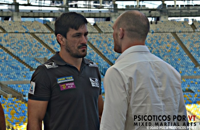 Primeira ebcarada de Demian Maia e La Flare no Maracanã