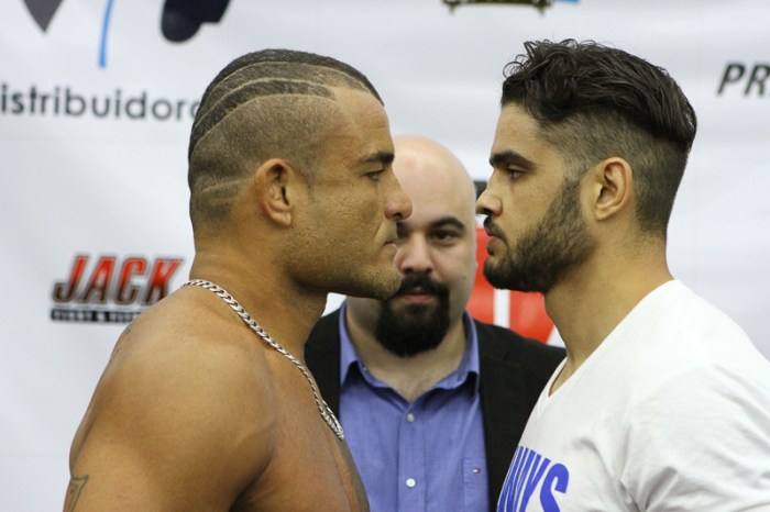 A encarada entre Leleco e Rick Monstro, principal luta do Imortal FC / Foto: Marcio Valle