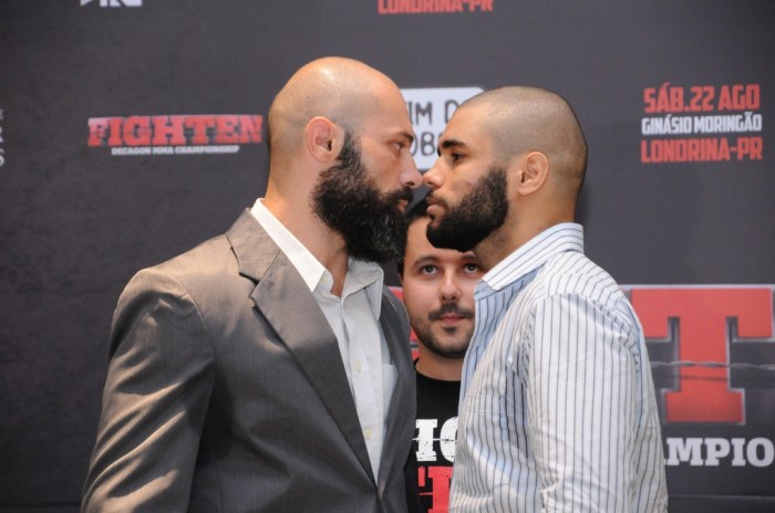 Alessandro Da Lua e Filipe Jesus se encaram na principal luta do Fighten MMA 2 (Divulgação/Fighten MMA)