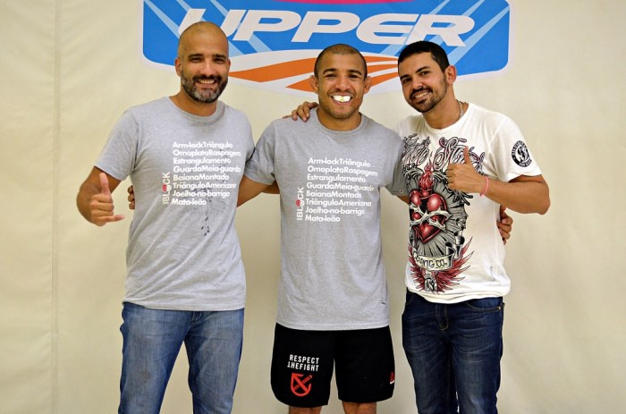 Paulo Cesar da Sport Block, José Aldo e João Baptista da Psicoticos por VTFoto: Exclusiva Psicóticos por VT