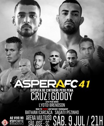 Cinturão dos penas do AFC será disputado entre Godoy e Felipe Cruz