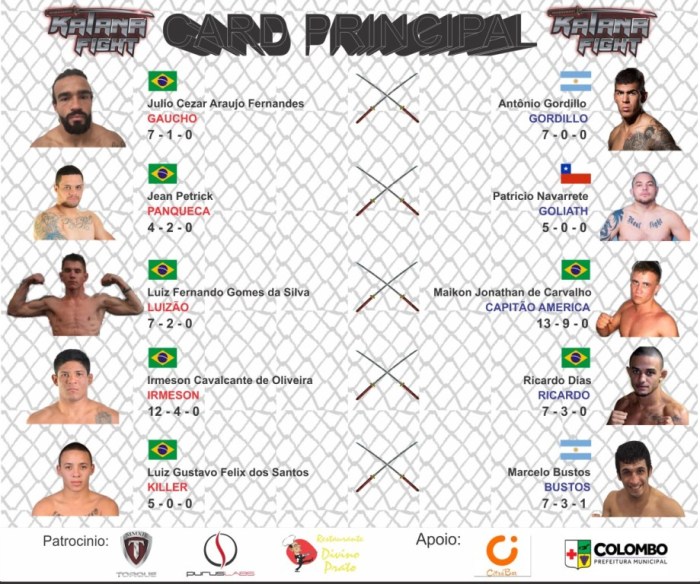 Primeiro card do evento.